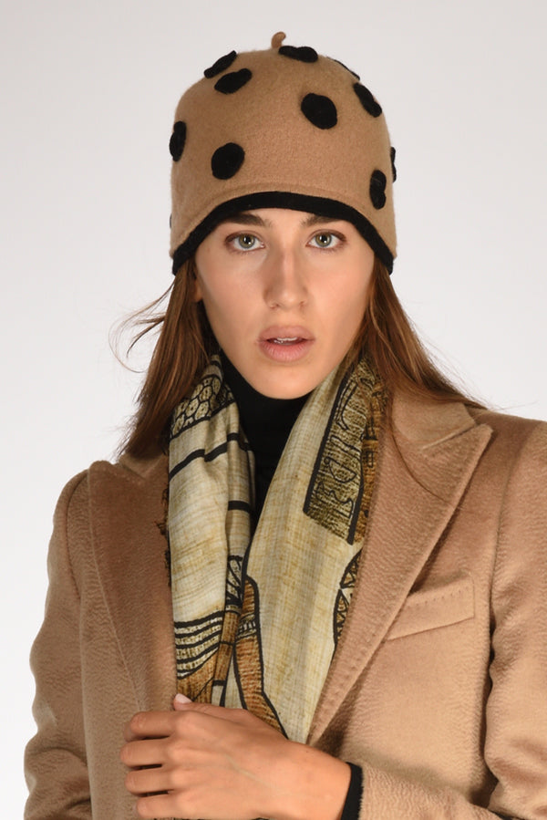 Le Chapeau Cappello Decorato Beige/nero Donna