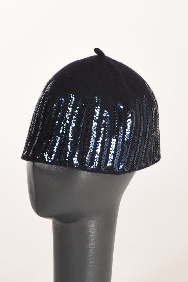 Le Chapeau Cappello Decorato Blu Donna-2