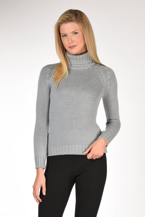 Base Milano Collo Alto Grigio Donna