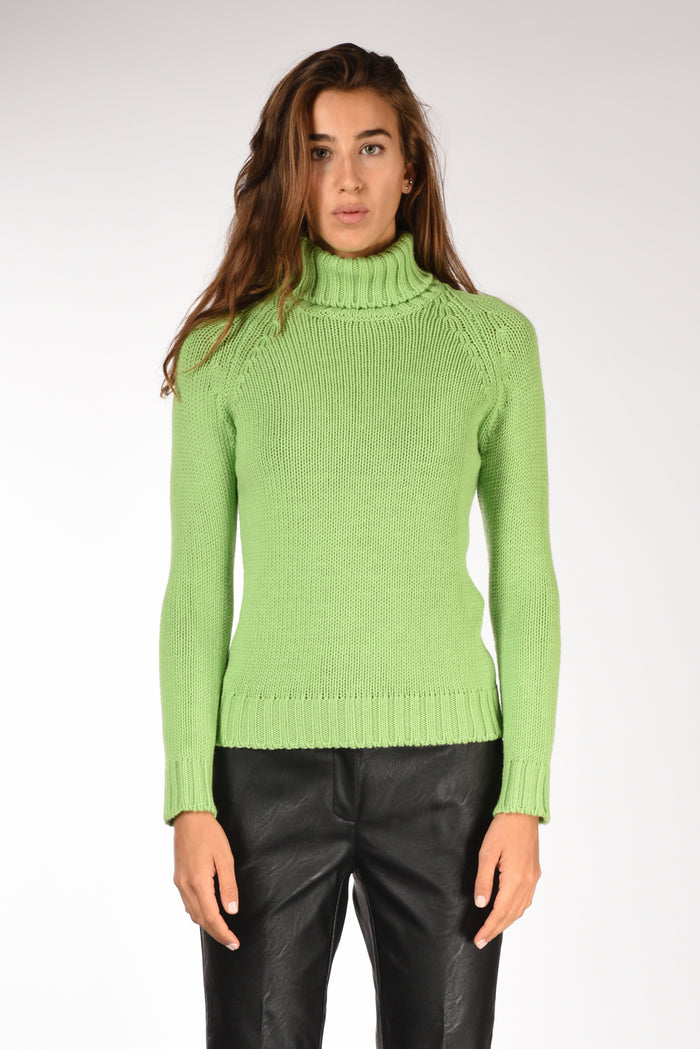 Base Milano Collo Alto Verde Donna - 2