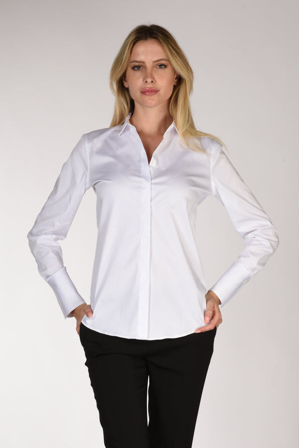 Sarte Pettegole Camicia Colletto Bianco Donna