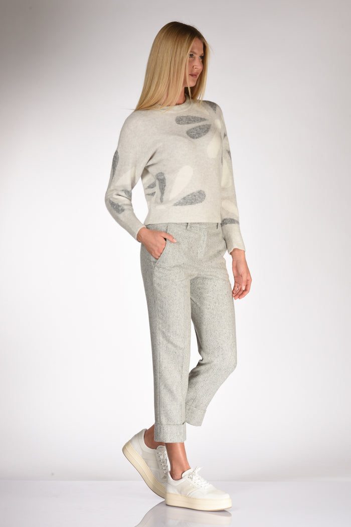 Anne Claire Maglia Stampa Grigio Chiaro/grigio Scuro Donna - 4