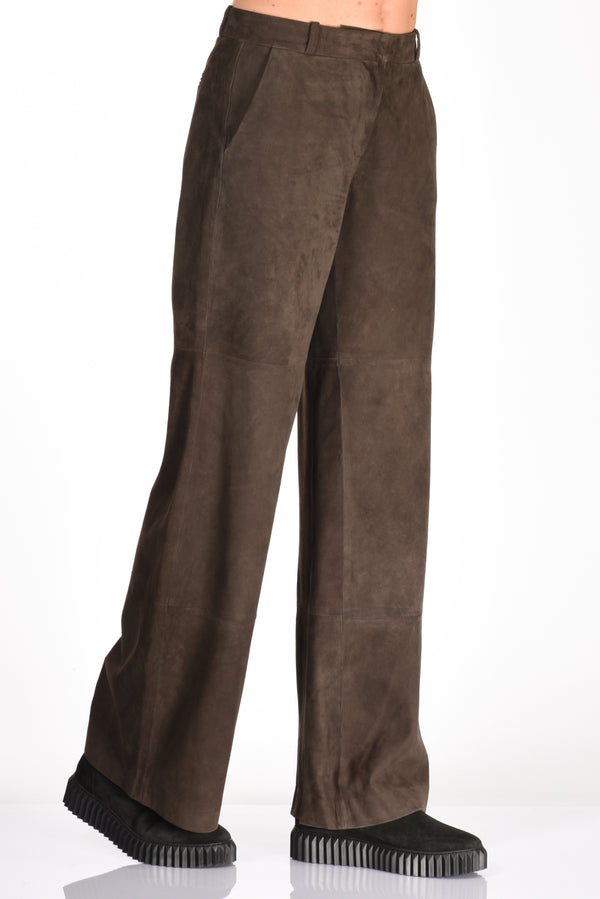 Kiltie Pantalone Andrea Marrone Donna