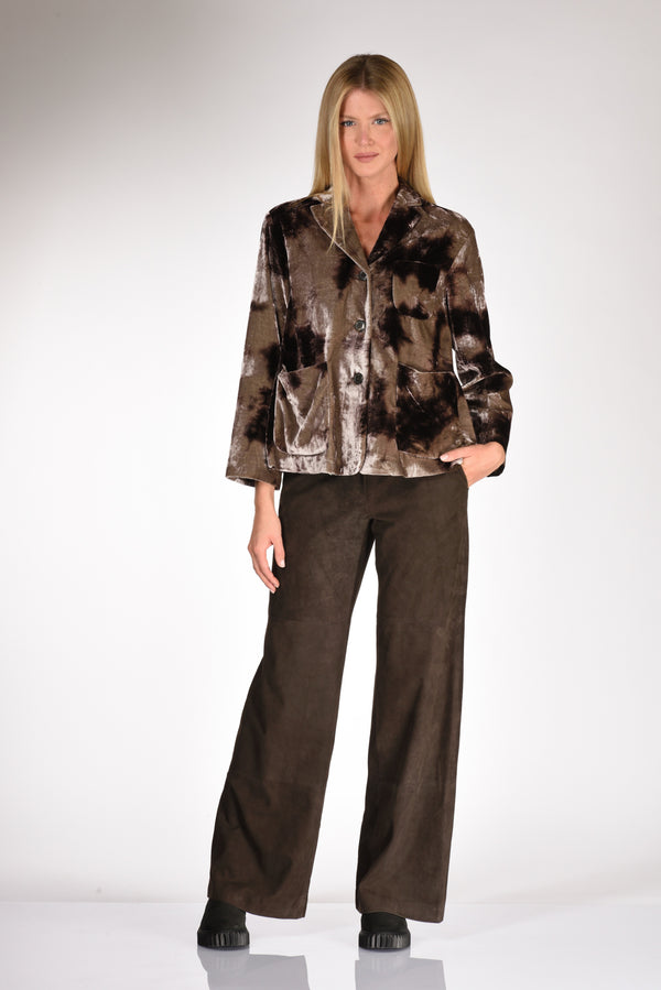 Kiltie Pantalone Andrea Marrone Donna-2