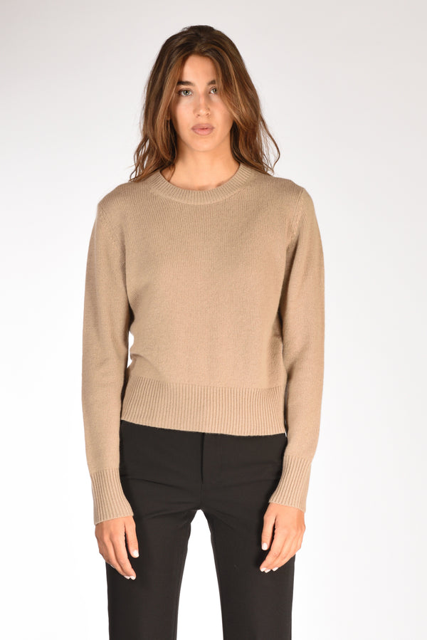 Allude Maglia Girocollo Beige Scuro Donna-2