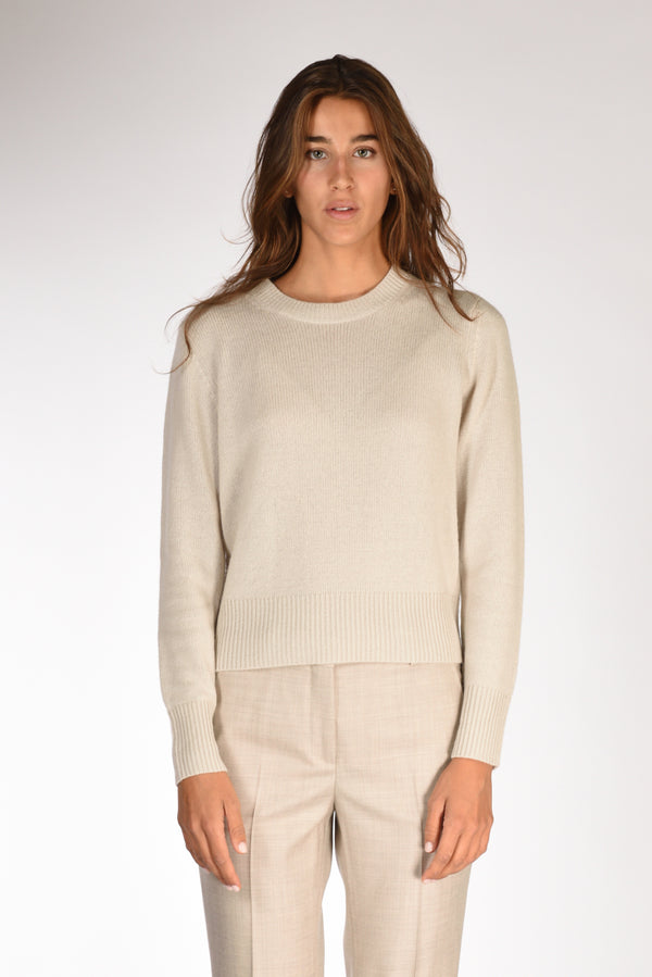 Allude Maglia Girocollo Beige Chiaro Donna-2