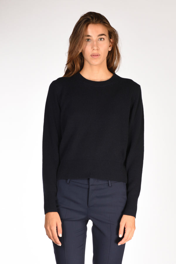 Allude Maglia Girocollo Blu Donna-2