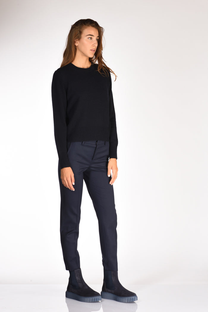 Allude Maglia Girocollo Blu Donna - 4