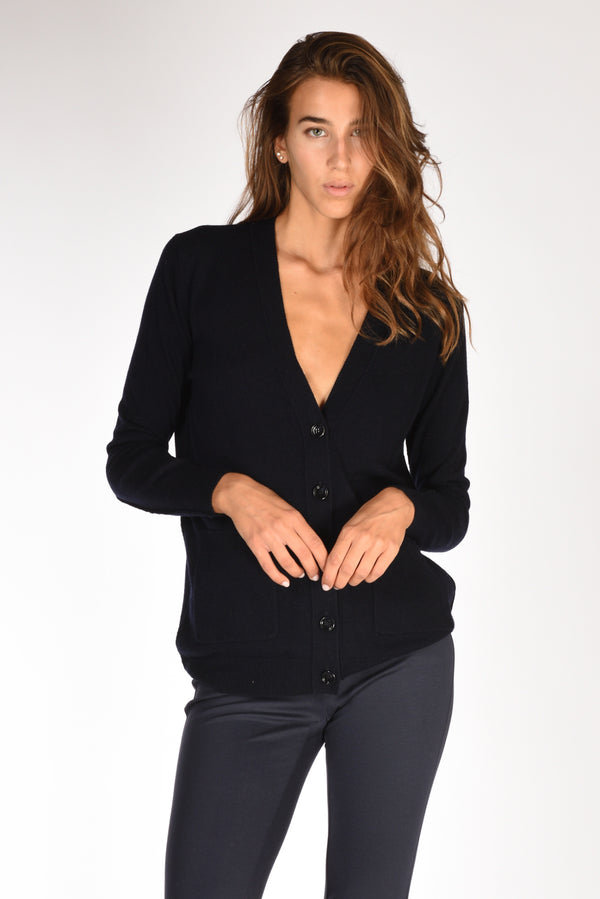 Allude Maglia Cardigan Blu Donna