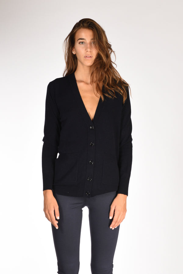 Allude Maglia Cardigan Blu Donna-2