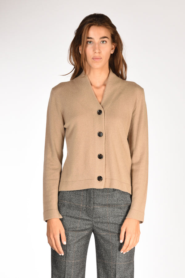 Allude Maglia Cardigan Beige Scuro Donna-2