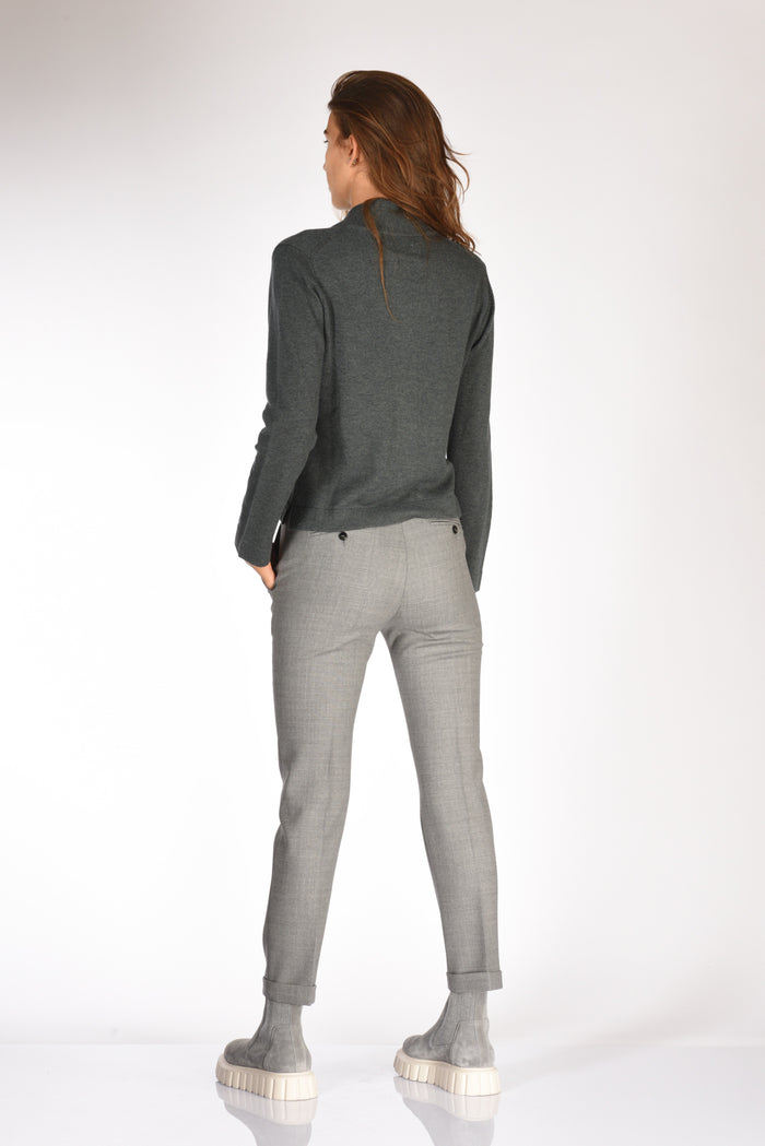 Allude Maglia Cardigan Grigio Fango Donna - 5