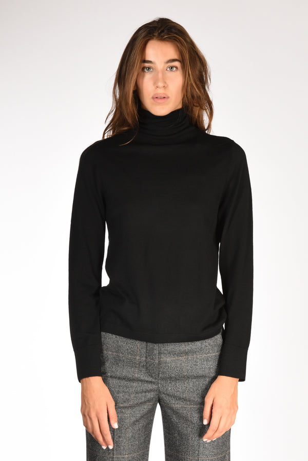 Allude Collo Alto Maglia Nero Donna-2