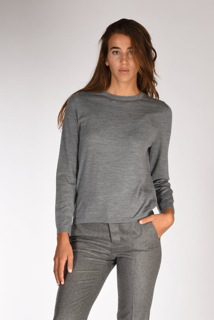 Allude Maglia Girocollo Grigio Donna - 1