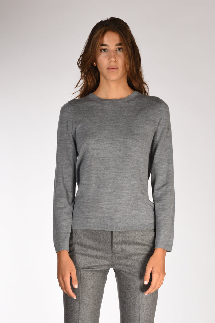 Allude Maglia Girocollo Grigio Donna - 2