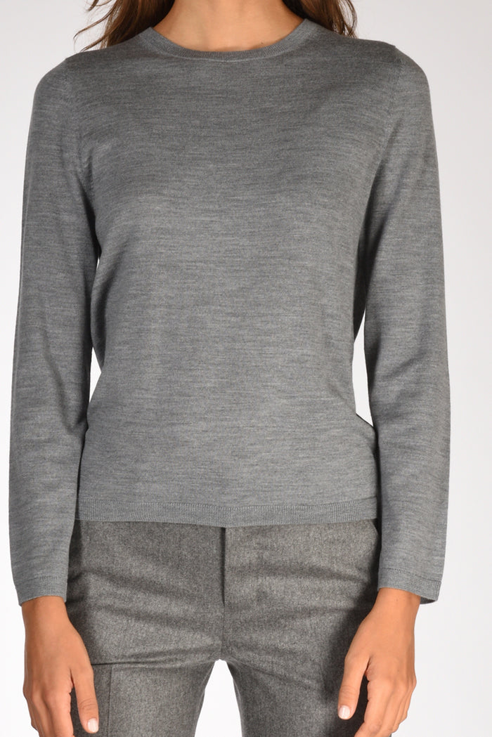 Allude Maglia Girocollo Grigio Donna - 3