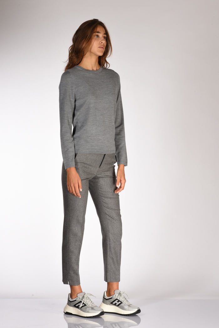 Allude Maglia Girocollo Grigio Donna - 4