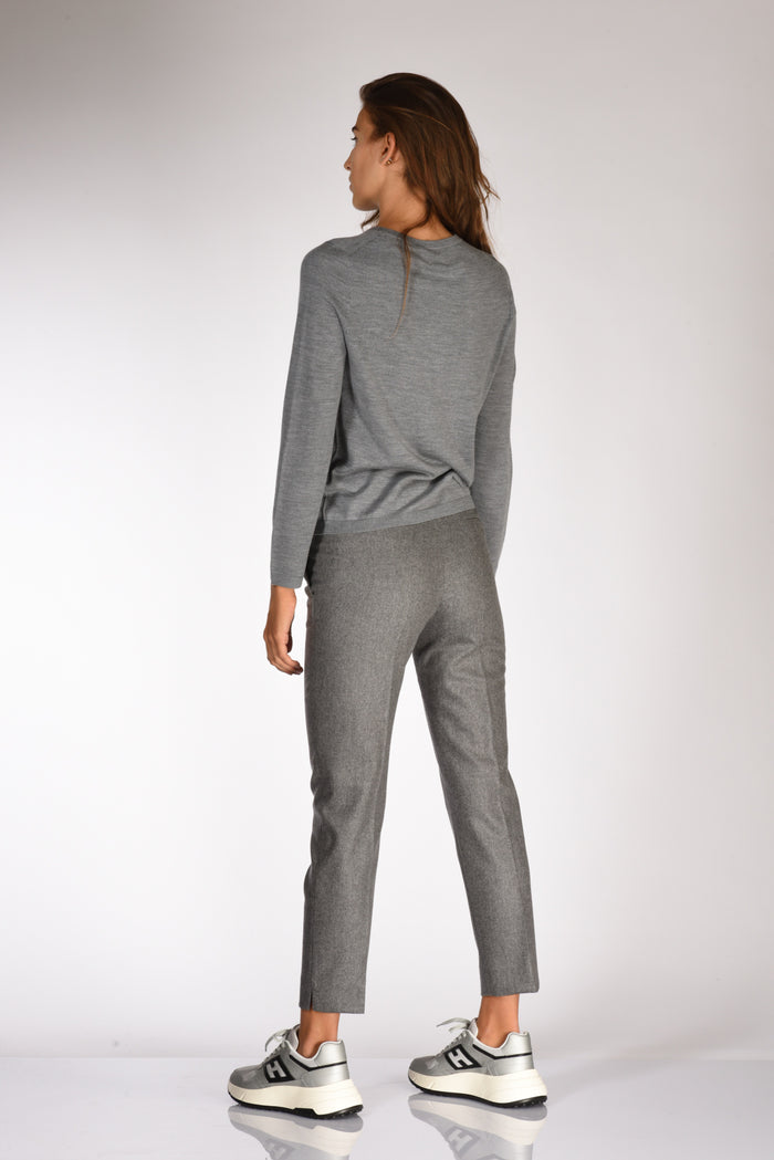 Allude Maglia Girocollo Grigio Donna - 5