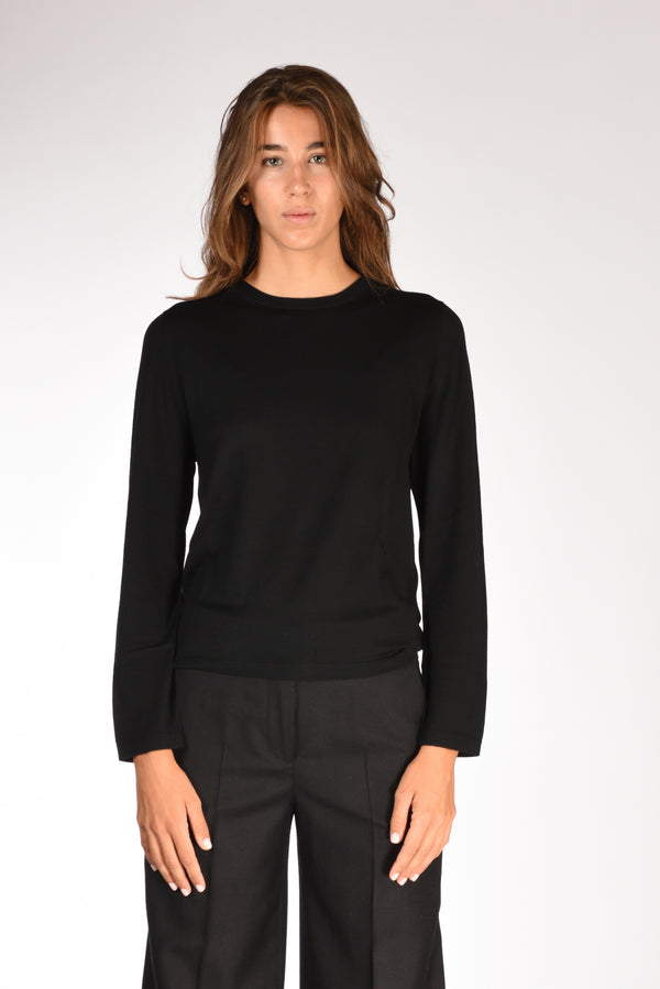 Allude Maglia Girocollo Nero Donna-2