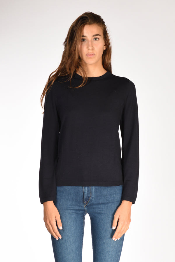 Allude Maglia Girocollo Blu Donna-2