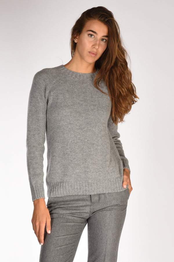 Five Maglia Girocollo Grigio Scuro Donna