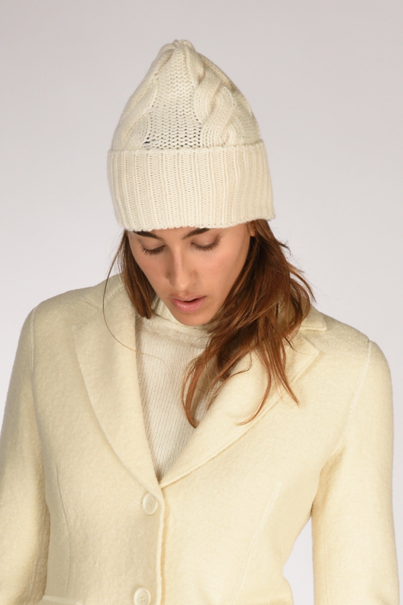 Five Cappello Treccia Bianco Naturale Donna