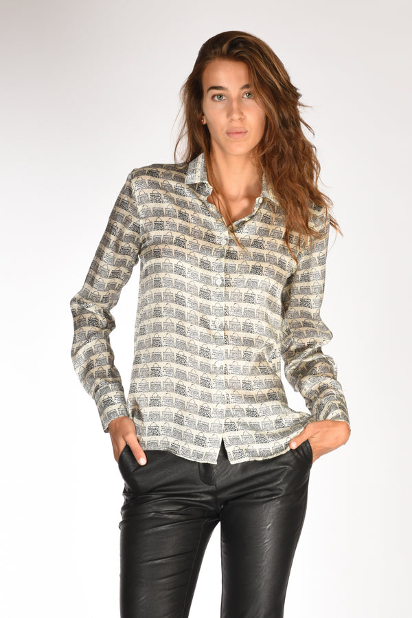 Robert Friedman Camicia Stampata Nero/beige/bianco Donna