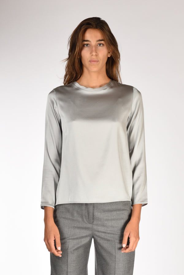 Shirt C Zero Maglia Seta Grigio Donna-2