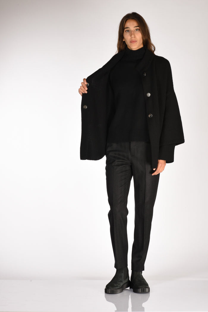 Ella Lago Di Como Poncho Nero Donna - 6