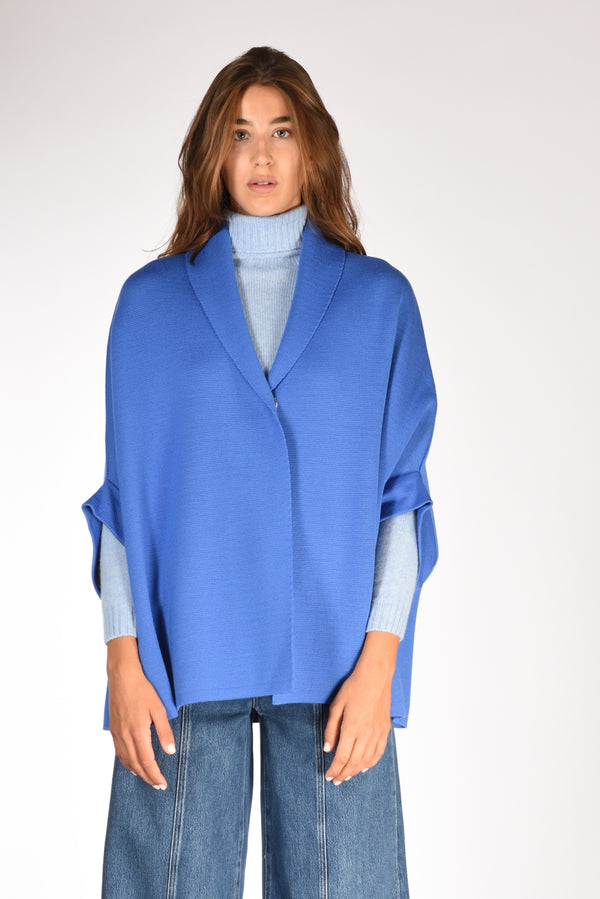 Ella Lago Di Como Cappa Maglia Blu Chiaro Donna-2