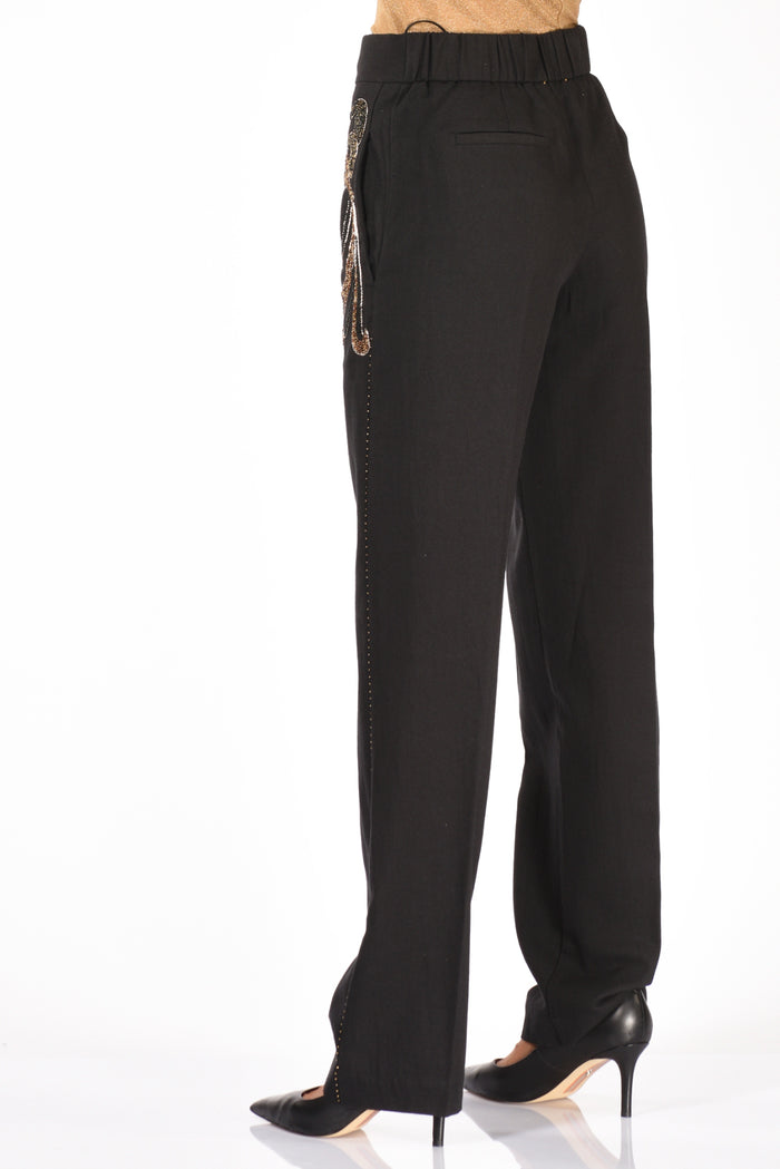 Forte Forte Pantalone Ricami Nero Donna - 6