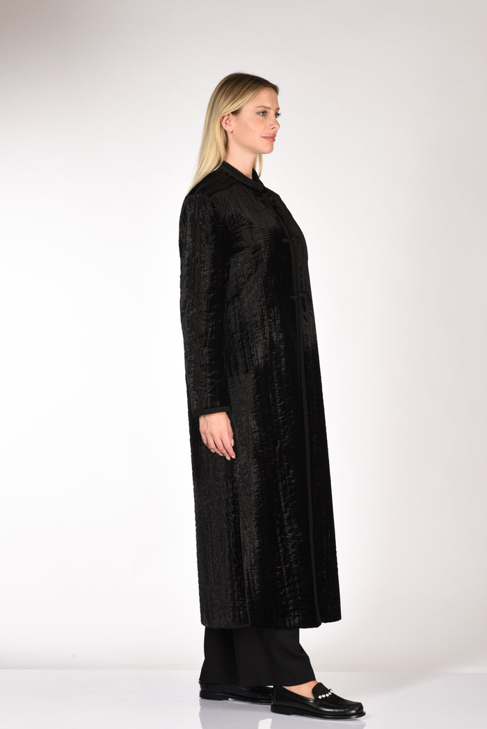 Forte Forte Cappotto Velluto Nero Donna - 5