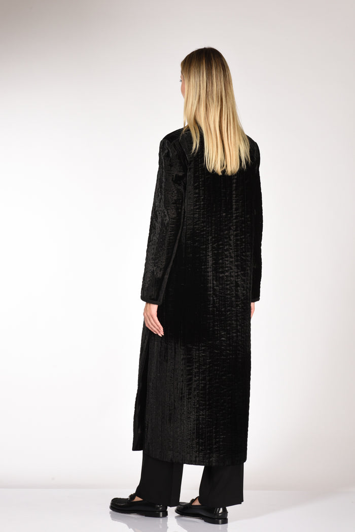 Forte Forte Cappotto Velluto Nero Donna - 6