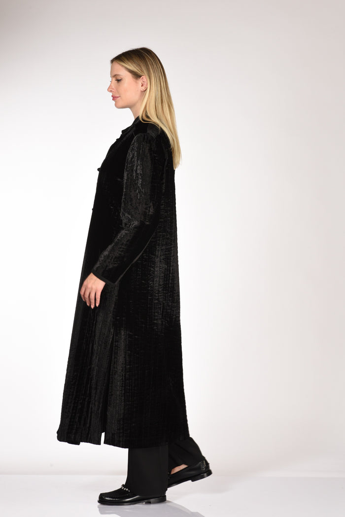 Forte Forte Cappotto Velluto Nero Donna - 7