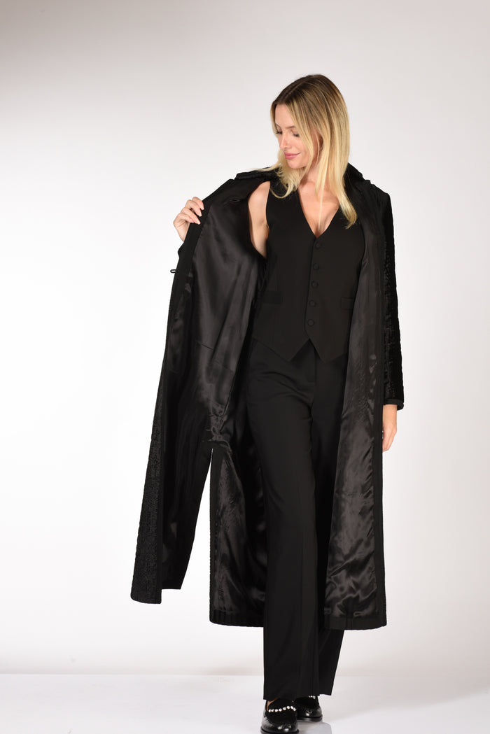 Forte Forte Cappotto Velluto Nero Donna - 8