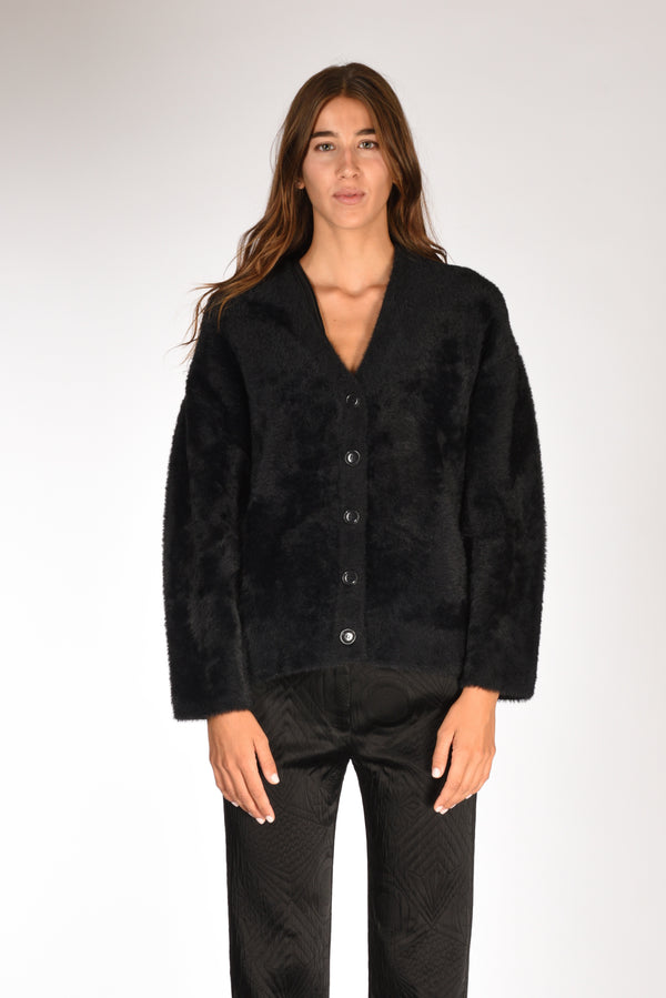 Forte Forte Cardigan Ecofur Nero Donna-2