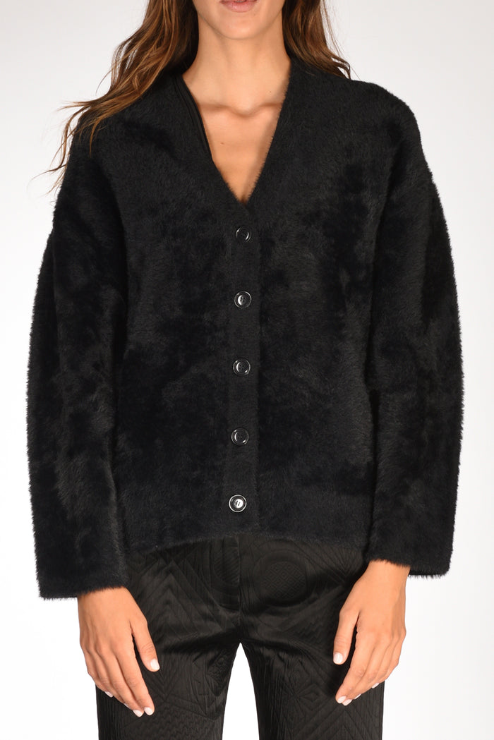 Forte Forte Cardigan Ecofur Nero Donna - 3