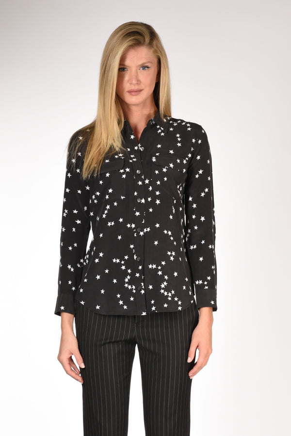 Equipment Femme Camicia Signature Nero/bianco Donna-2