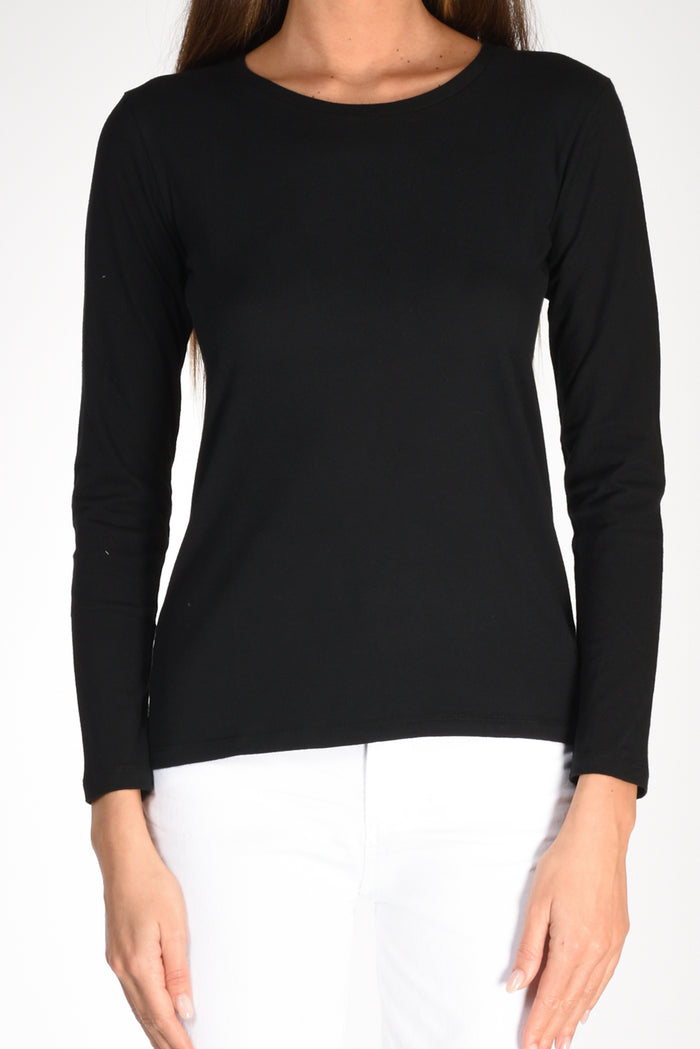 Majestic Filatures Paris Maglia Girocollo Nero Donna - 3