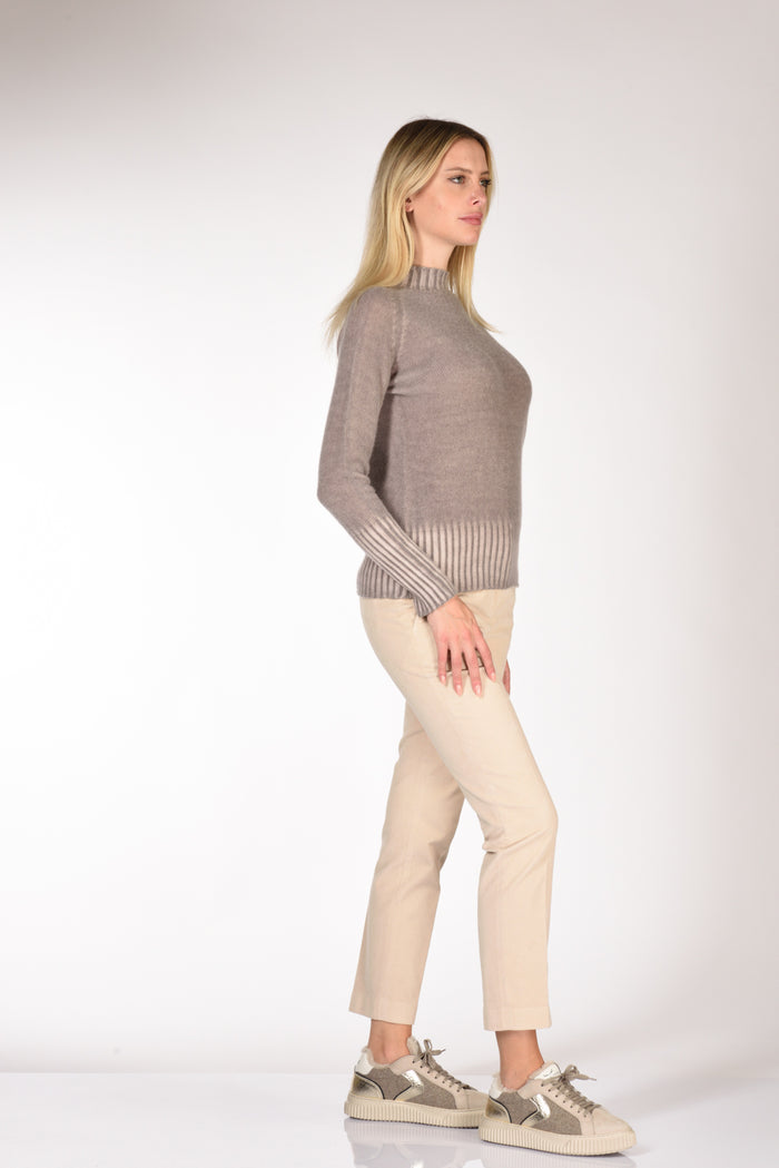 Drumohr Maglia Vulcano Beige Scuro Donna - 4