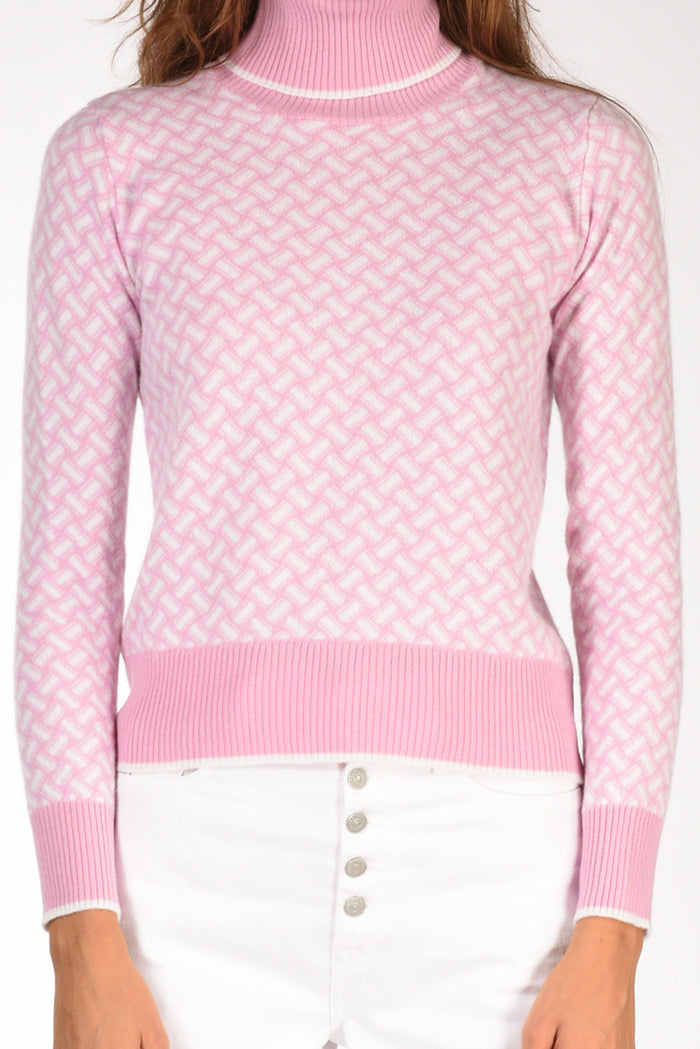 Drumohr Maglia Biscottino Rosa/bianco Donna - 3