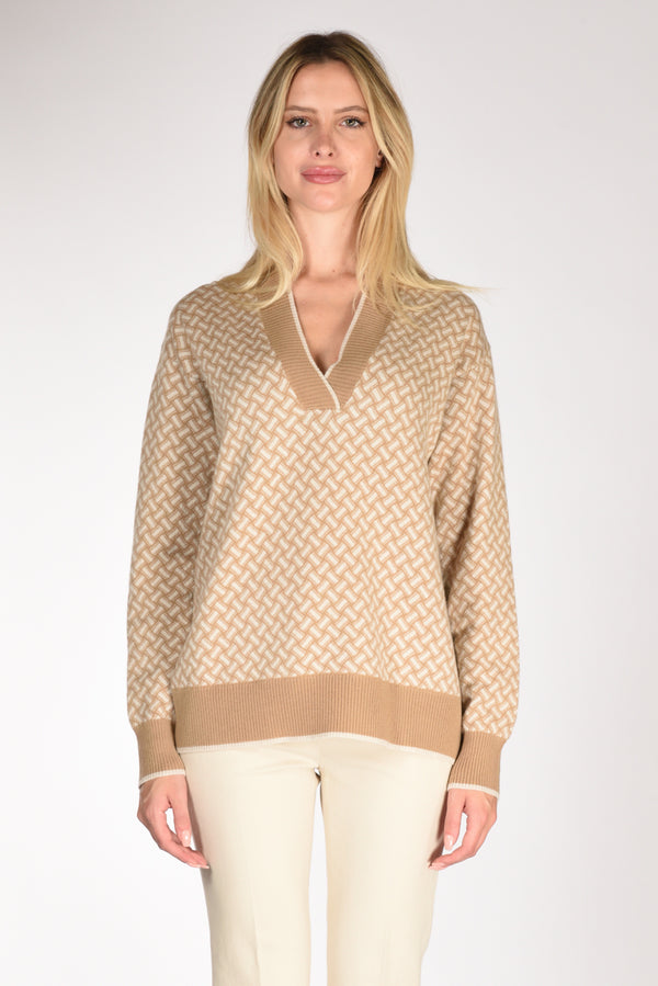 Drumohr Maglia Biscottino Beige Scuro/beige Chiaro Donna-2