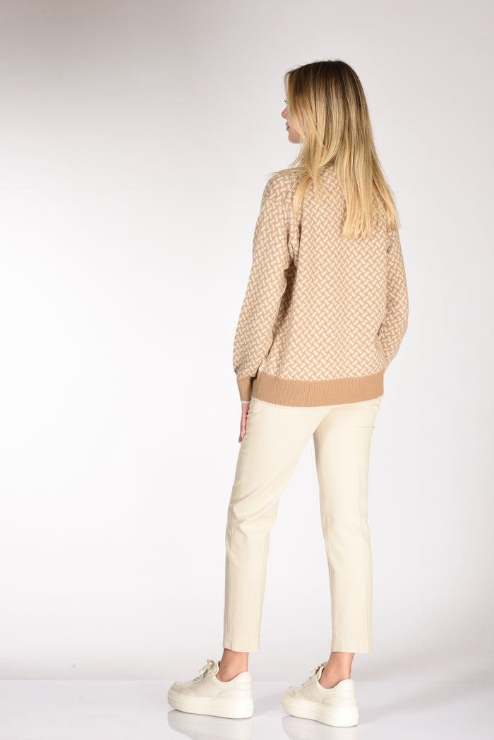 Drumohr Maglia Biscottino Beige Scuro/beige Chiaro Donna - 5