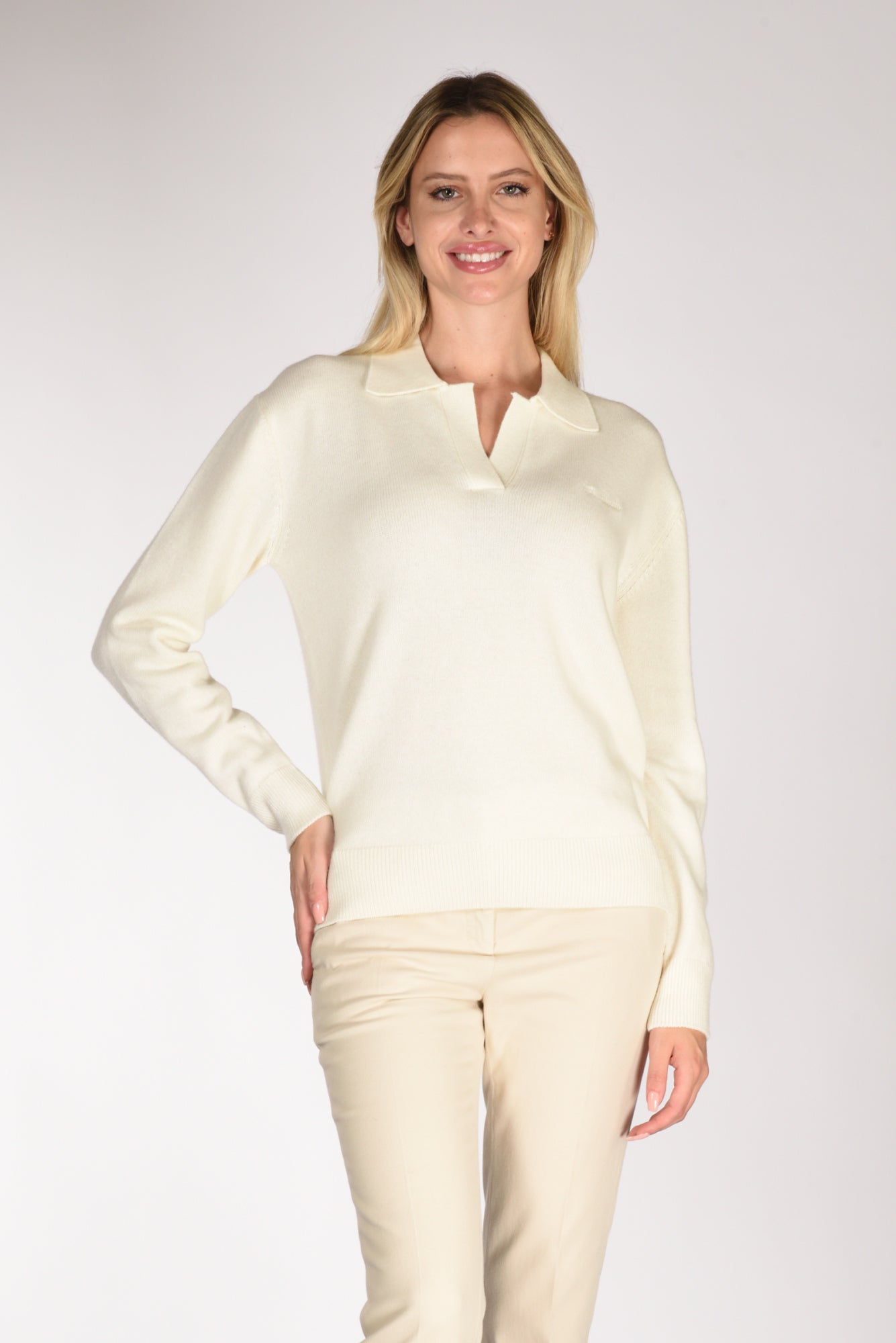 Mc2 Saint Barth Maglia Eze Bianco Naturale Donna