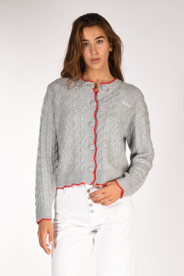 Mc2 Saint Barth Cardigan Mallery Grigio Donna