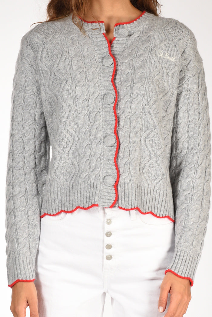 Mc2 Saint Barth Cardigan Mallery Grigio Donna - 3