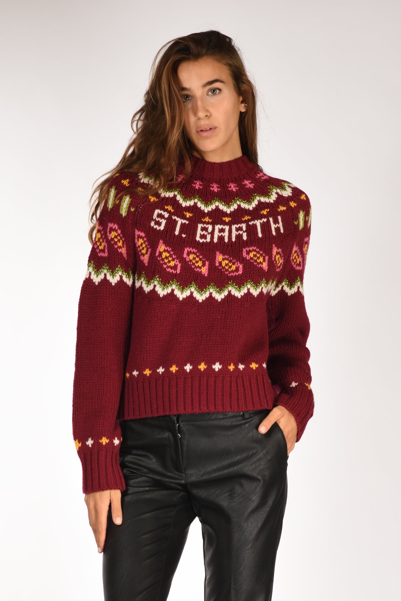 Mc2 Saint Barth Maglia Kyla Bordeaux Donna