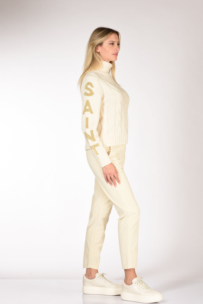 Mc2 Saint Barth Maglia Adler Bianco Naturale Donna - 4