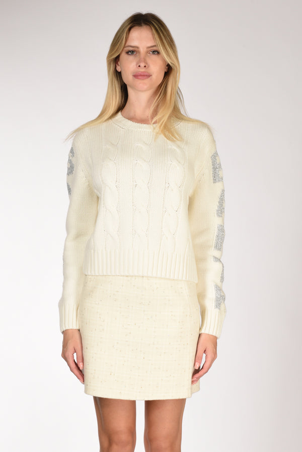 Mc2 Saint Barth Maglia Malmo Bianco Naturale Donna-2