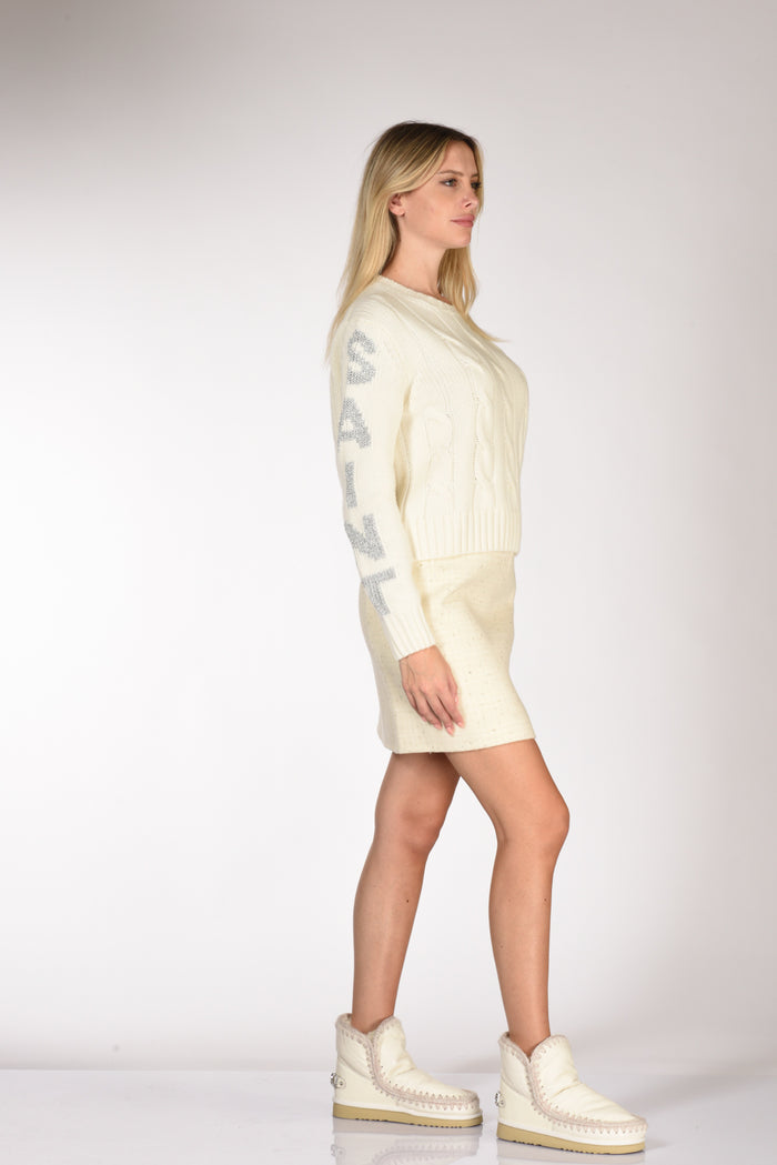 Mc2 Saint Barth Maglia Malmo Bianco Naturale Donna - 3